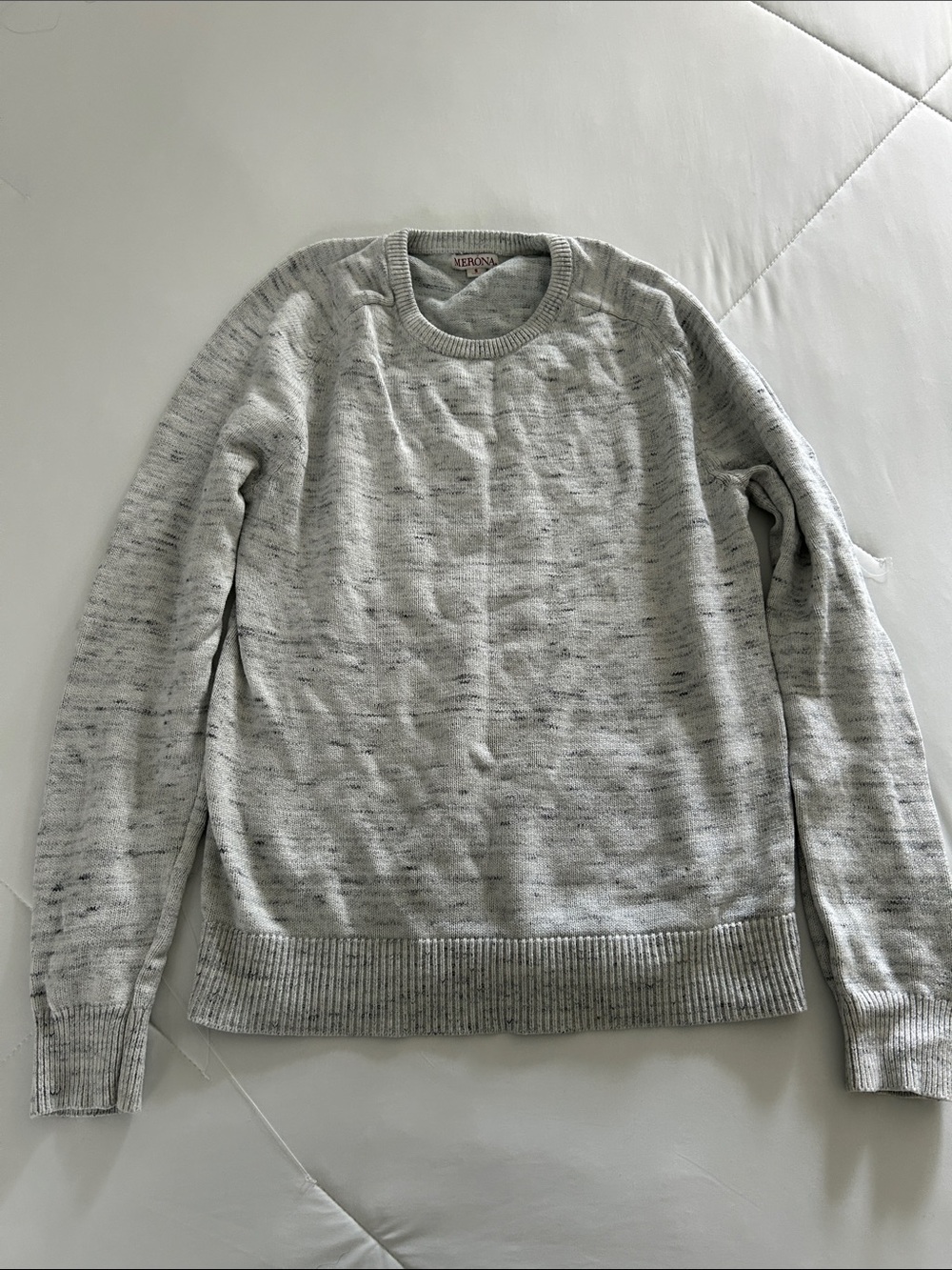 Merona Light Gray Marled Crewneck Sweater - Women's
